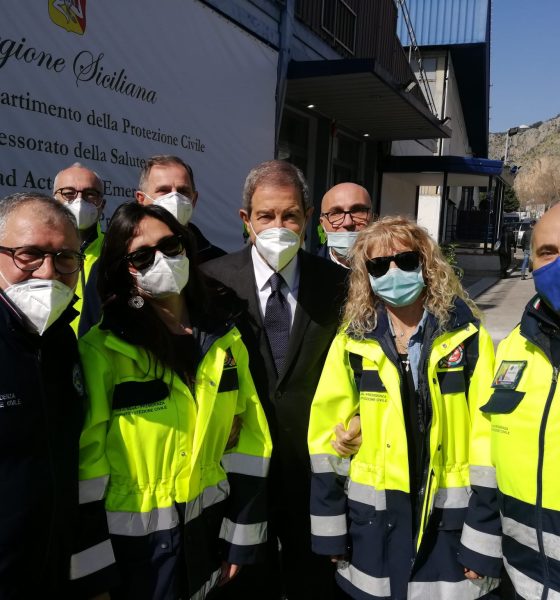 Inaugurazione centro Vaccini alla Fiera del Mediterraneo di Palermo